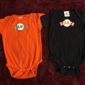 SF Giants onesies contrast colors unisex